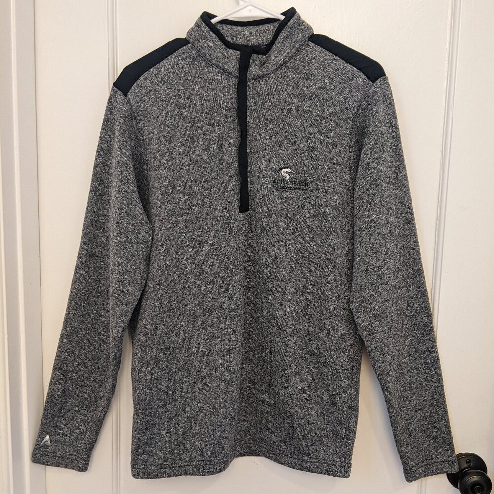 Avila Beach Golf Resort Mens Pullover Shirt Antigua Medium Gray 1/4 Zip